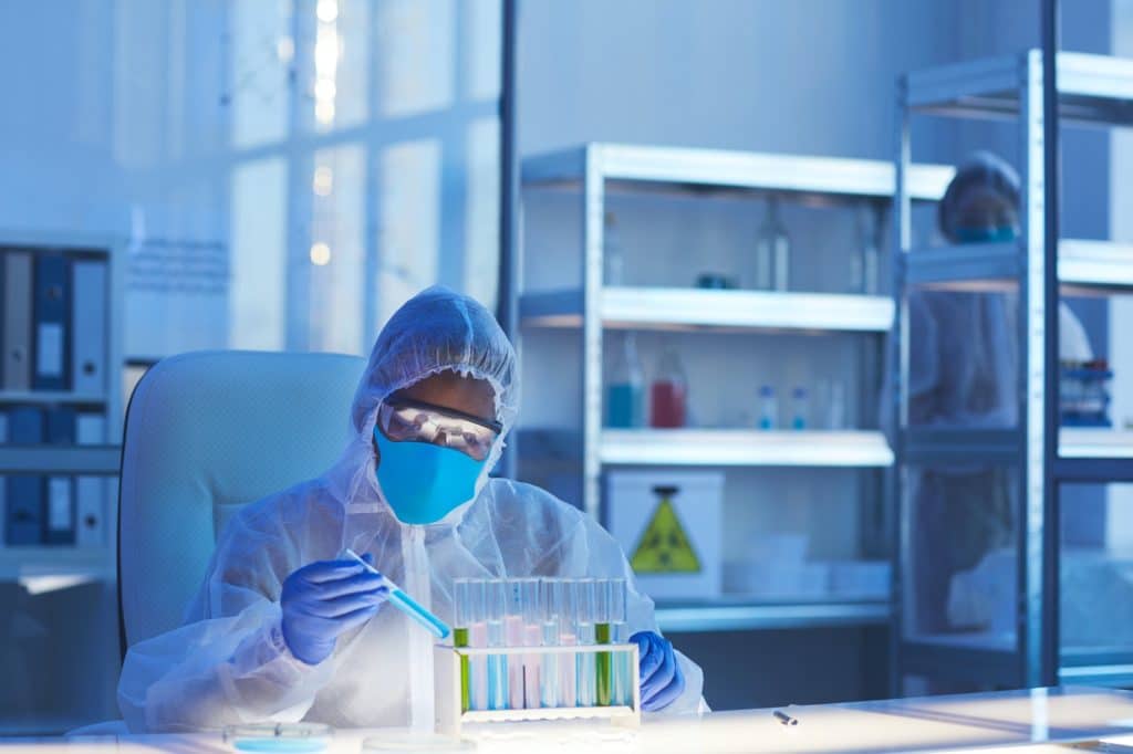 Scientist Working With Dangerous Virus